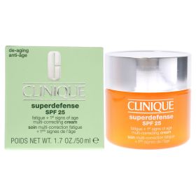 Superdefense Multi-Correcting Cream SPF 25 - Type I-II by Clinique for Unisex - 1.7 oz Cream