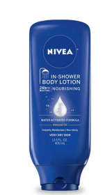 NIVEA Nourishing In Shower Lotion, Body Lotion for Dry Skin, 13.5 Fl Oz Bottle